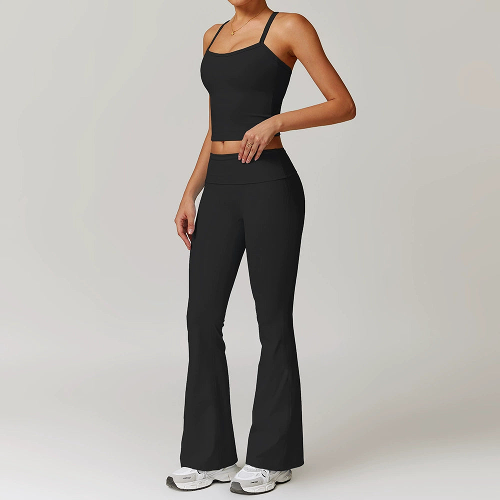 Fall and Winter Brushed Back Yoga Clothes Suit