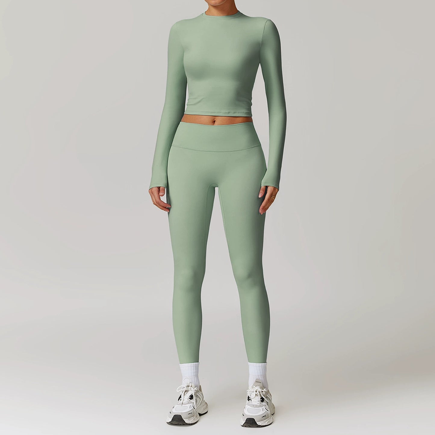 Fall and Winter Brushed Back Yoga Clothes Suit