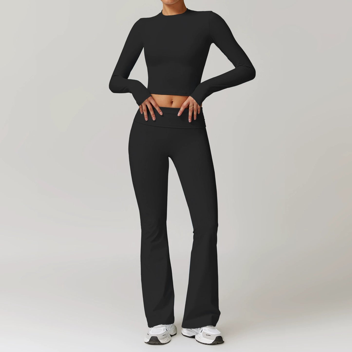 Fall and Winter Brushed Back Yoga Clothes Suit