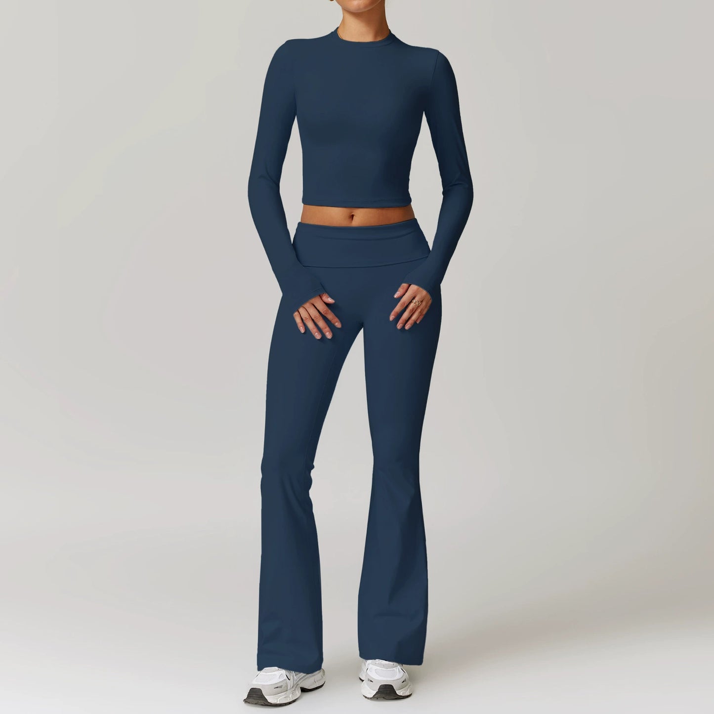 Fall and Winter Brushed Back Yoga Clothes Suit