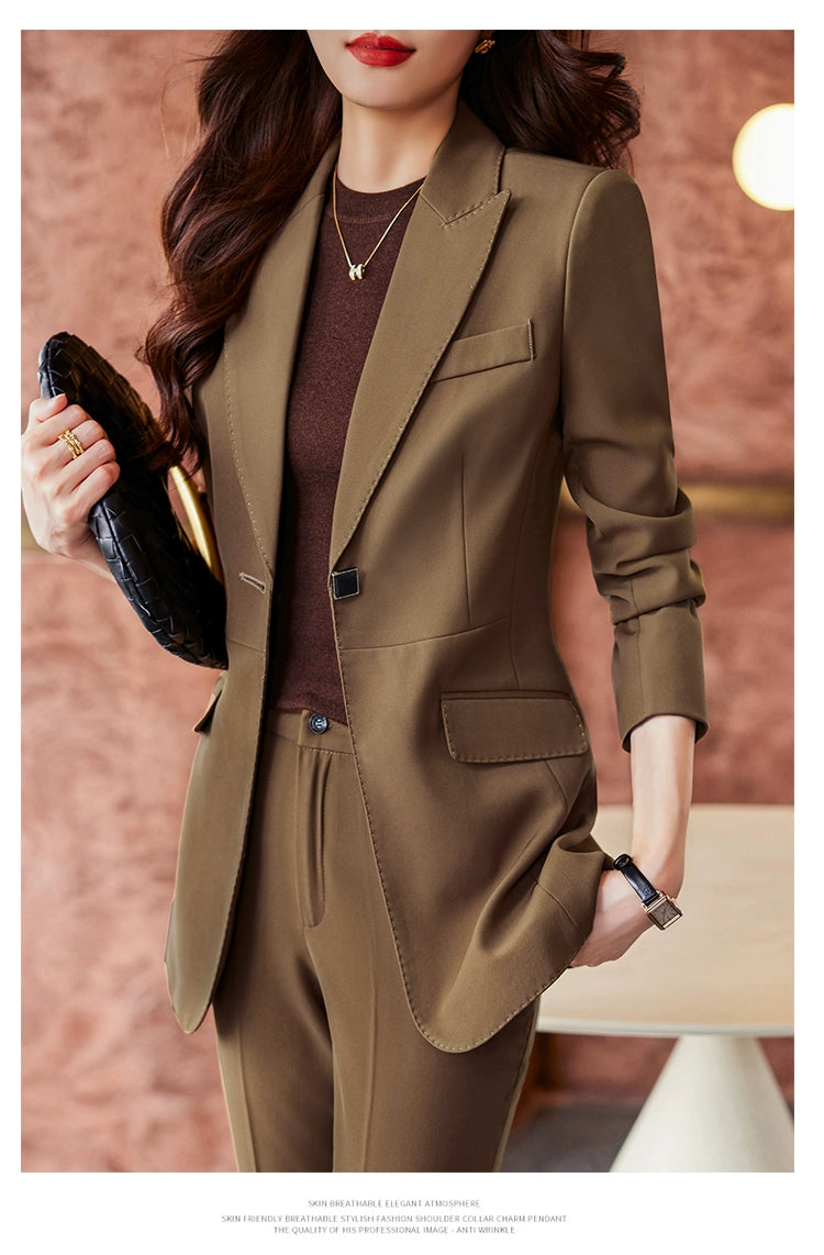 Coat Women's Red Work Clothes Suit Jacket