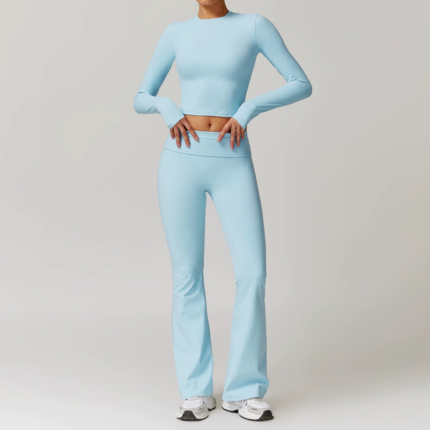 Fall and Winter Brushed Back Yoga Clothes Suit