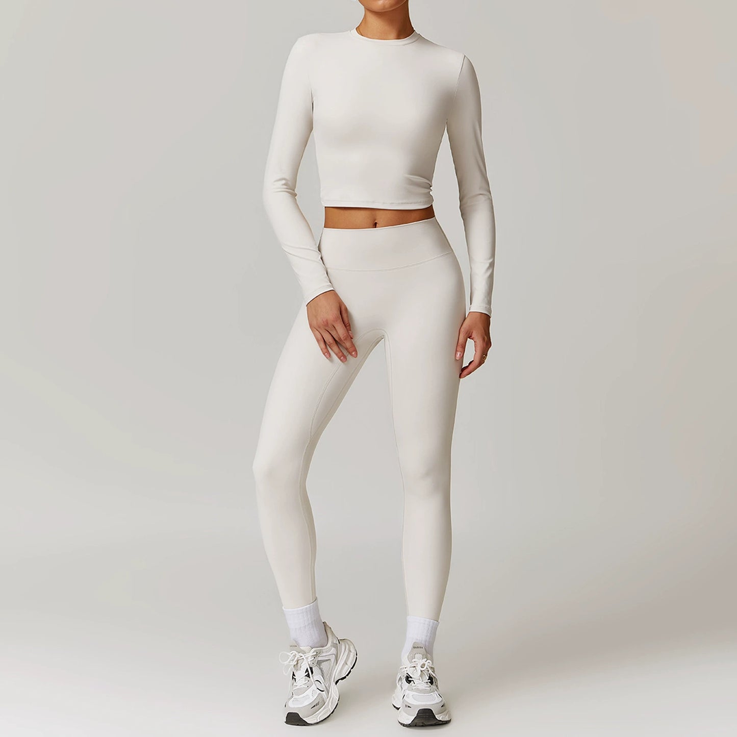 Fall and Winter Brushed Back Yoga Clothes Suit