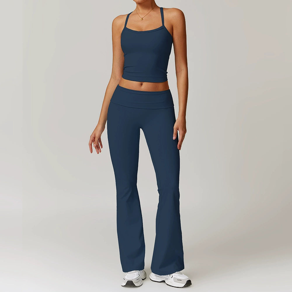 Fall and Winter Brushed Back Yoga Clothes Suit