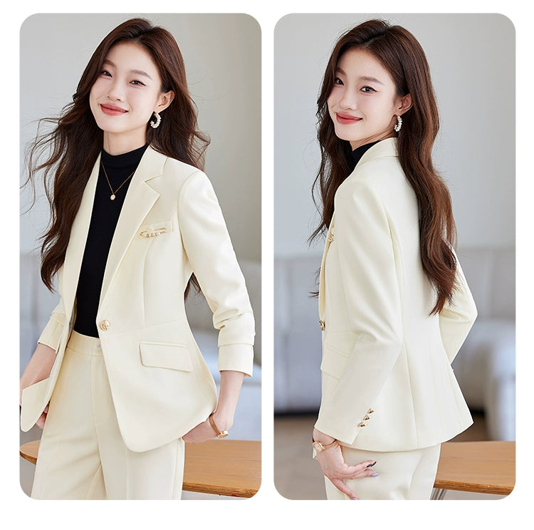 Blue Suit Female Spring & Fall 2025 New Arrival K-style Elegant Casual Suit Jacket Female Fancy Business Wear