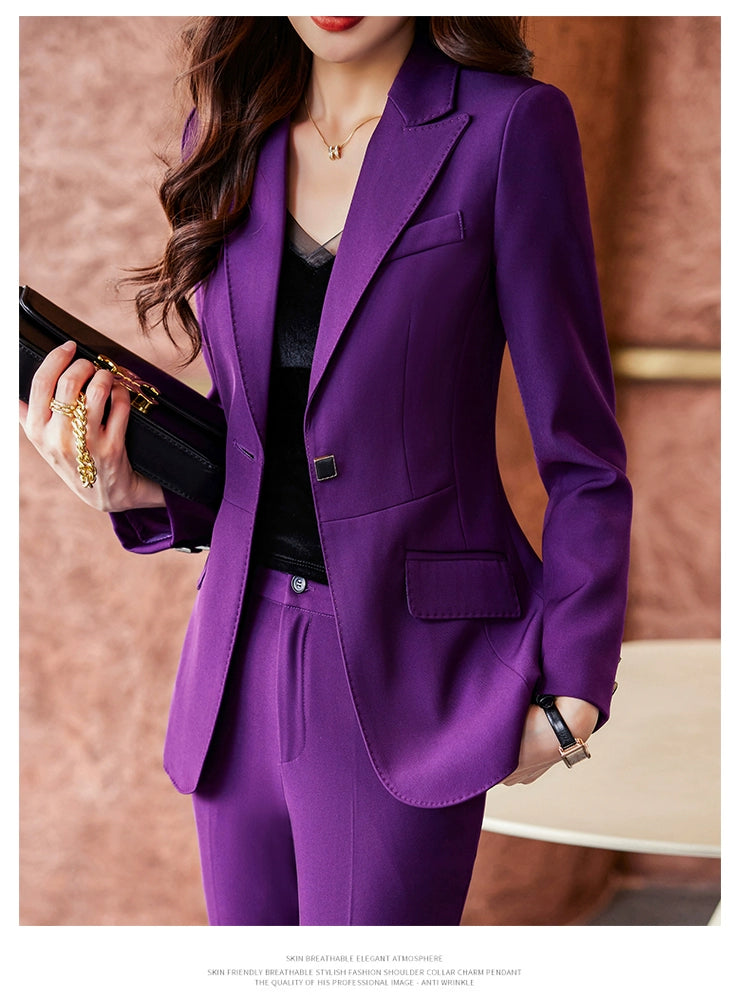 Coat Women's Red Work Clothes Suit Jacket