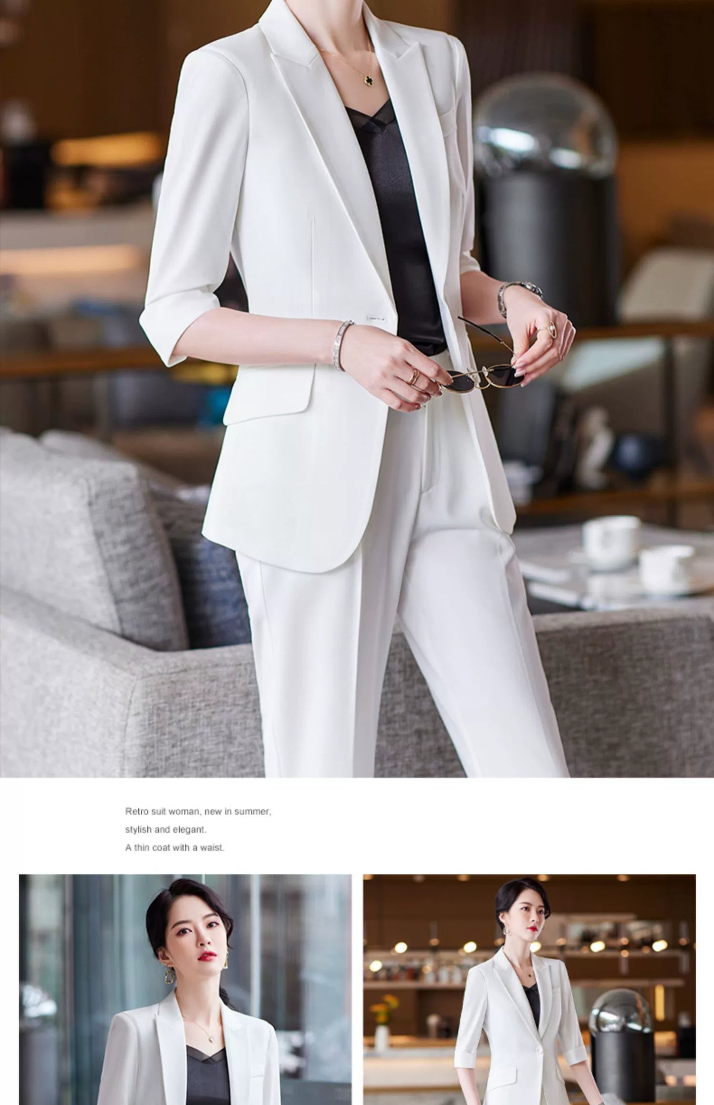 Red Summer New Elegant Hotel Manager Small Suit