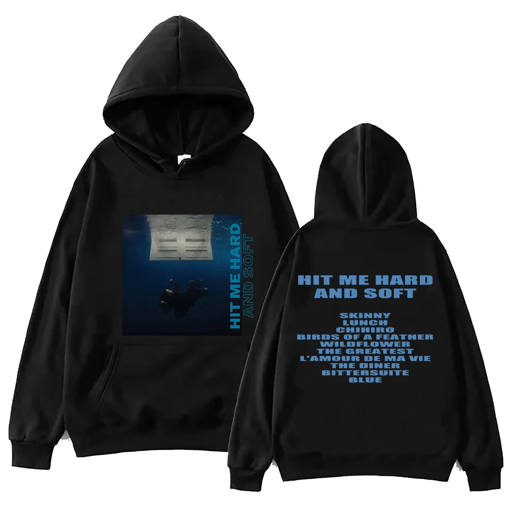 "Hit Me Hard And Soft" Billie Sudadera con capucha Harajuku jersey top Sudadera fan Regalo men's hoodie