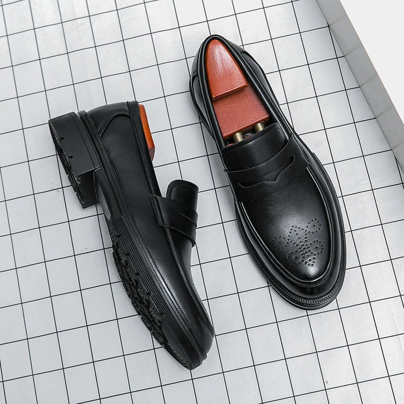 High Quality Dress Shoes Man Comfortable Business Social Leather Shoes For Man Casual Men's Italian Formal Shoes Man Loafers