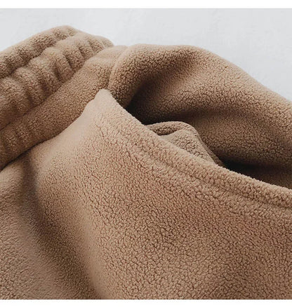 Thick Warm Fleece Lined Wide Leg Casual Sweatpants Women's Autumn Winter plus Size Cuffed Slimming Loose Fit Sport Pants