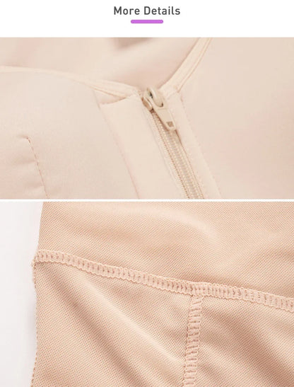 Women's Belly Tummy Control Butt Lifting Zipper Postpartum BodyShaper Fajas Colombian Double Compression Corset Waist Trainer