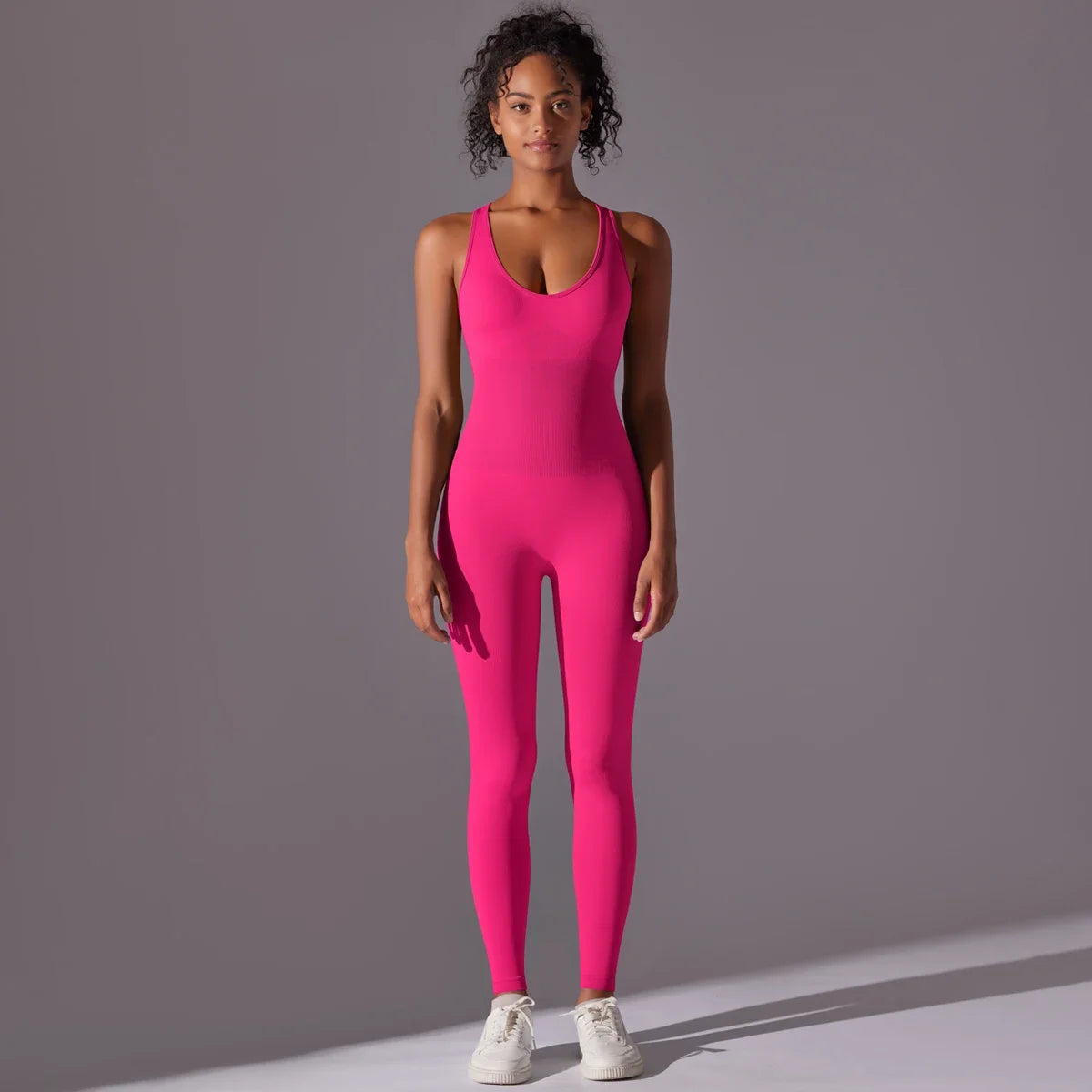Sexy Back V Jumpsuit Gym Set Women Training Yoga Suit Sportswear Women Sports Jumpsuit Fitness Rompers Stretch Workout Bodysuits