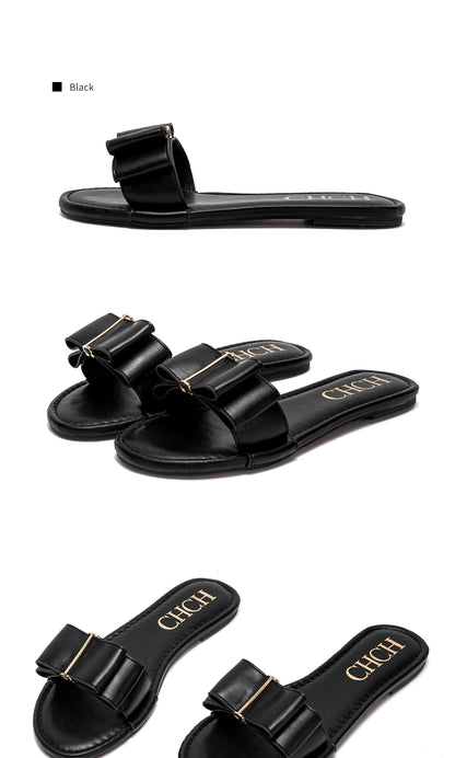 2025 NEW Slippers high quality PU flat women's shoes red shoes luxury brand new listing