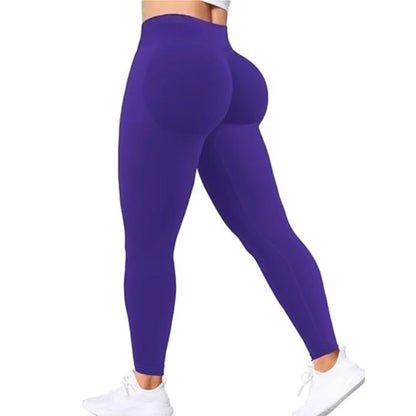 Summer Women Three Waist Gym Yoga Pants High Waist Peach Buttocks Solid Color Tight Fitting Sports Leggings Yoga Exercise Pants