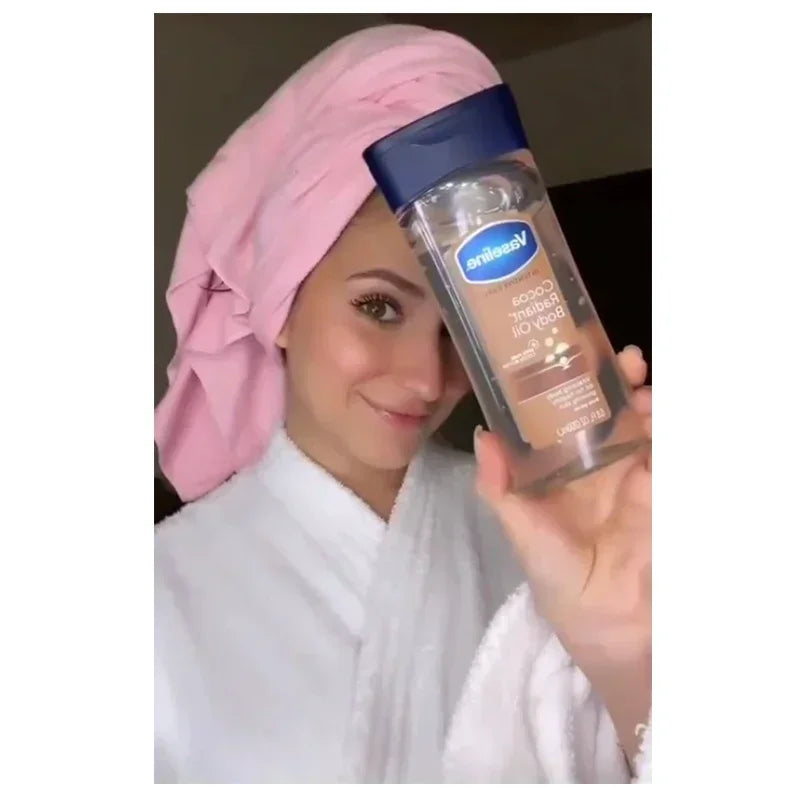 Vaseline Cocoa Body Luminous Oil 200ml Long-lasting Moisturizing Skin Care Oil Body Brightening Anti-drying Essence Care Product