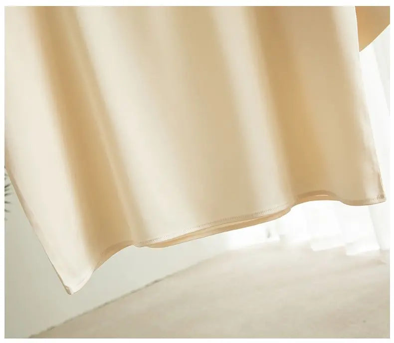 New In Summer Satin Silk Half-Sleeve Tee Tops Basic Solid Women‘s T-Shirt Casual O-neck Thin Shirts Ladies Loose Blouses