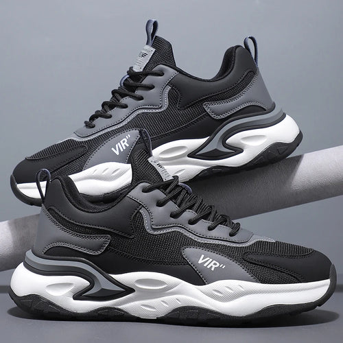 Spring and Summer New Breathable Mesh Casual Men's Running Shoes, Running Casual Sports Shoes, Anti-slip Lace-up Sports Shoes