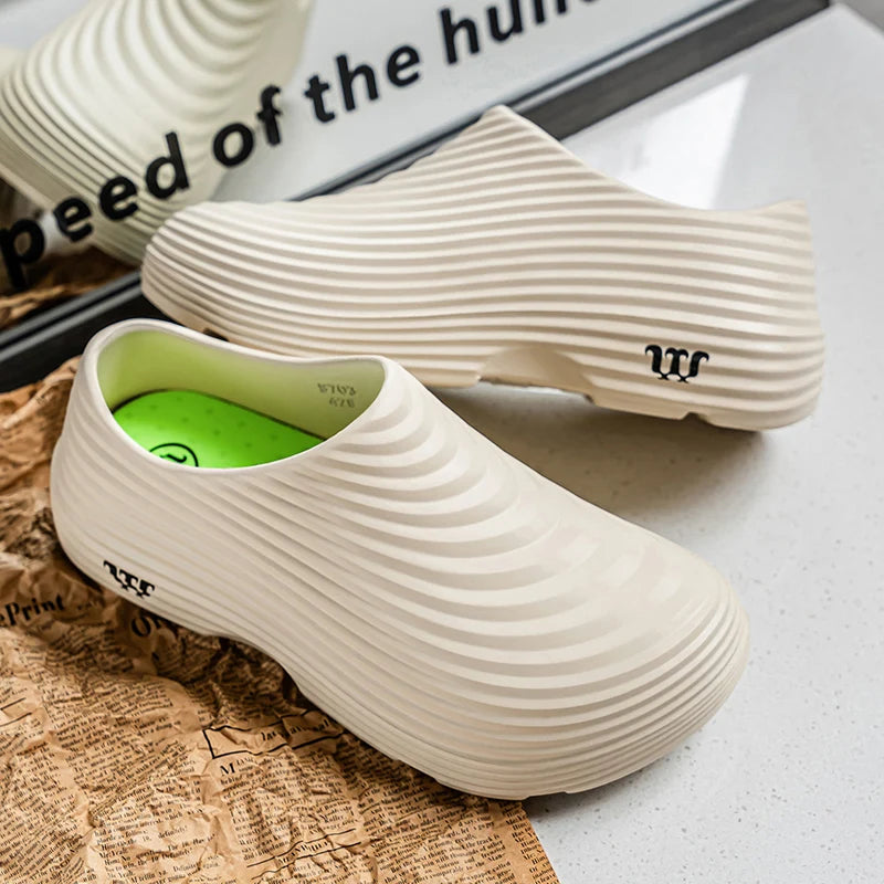 Waterproof Anti-skid Oil Proof Chef Kitchen Shoes Soft Working Footwear Without Steel Cap Clogs Garden Beach Shoes Summer