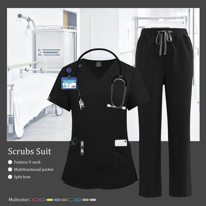 Pet Grooming Institution Room Scrubs Uniform Women Surgery Workwear Beauty Salon Work Clothes Nursing Scrub Medical Suits Unisex