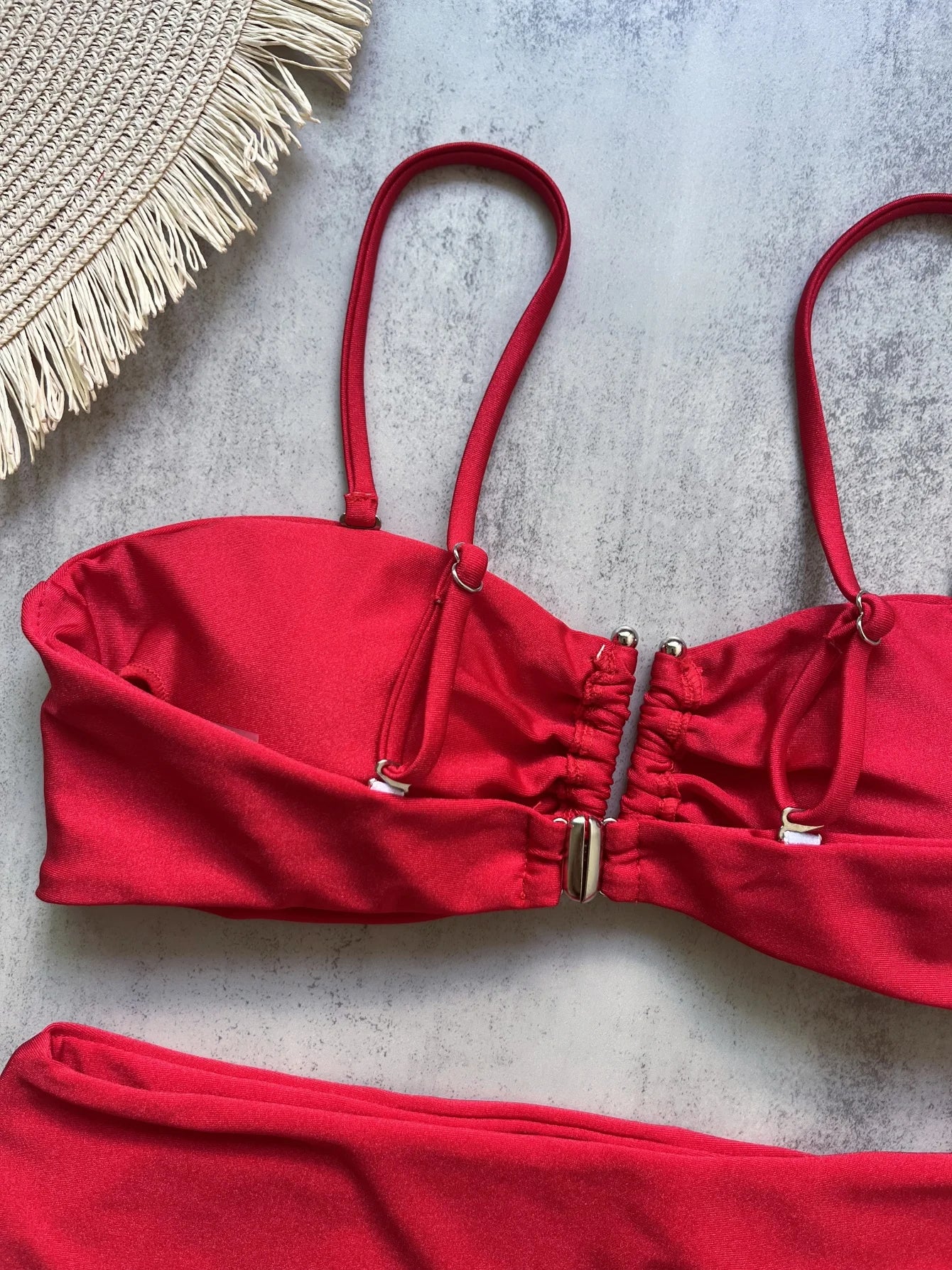 Bandeau Bikini Push Up Women Swimsuits 2024 Sexy Female Swimwear Brazilian Bikini Set Thong Biquini Swim Suits Solid Beachwear