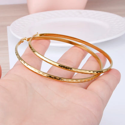 Hgflyxu Stainless steel Gold Hoop Earrings Large size Circle Ear Accessories Fashion Jewelry