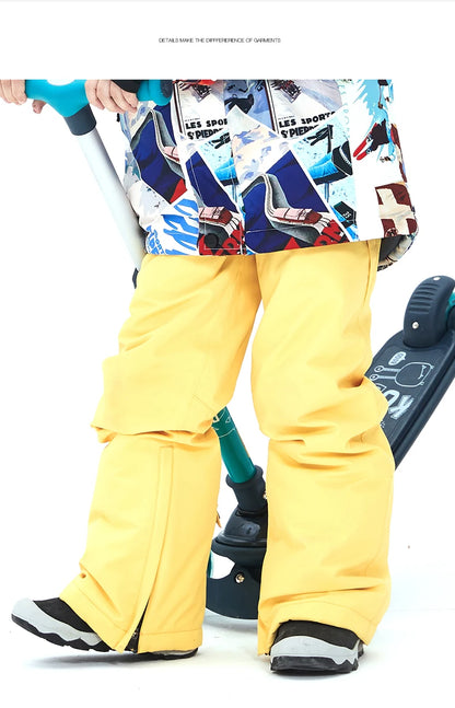 VECTOR Ski Pants Boys Girls Children Outdoor High-quality Windproof, Waterproof and Warm Snow Winter Ski Snowboard Pants Brand