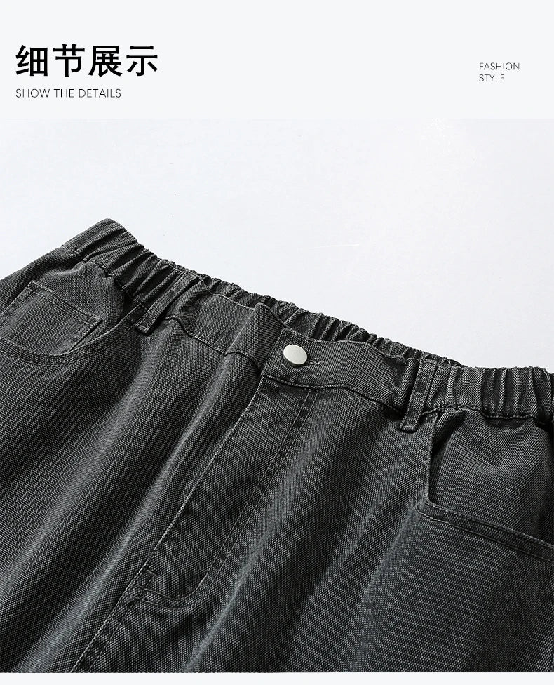 2025ss Autumn 190cm Big Tall Men Stretch Pants Extra Long Length 115cm Pants Large Size Straight-leg Jeans Sports Leisure Clothi