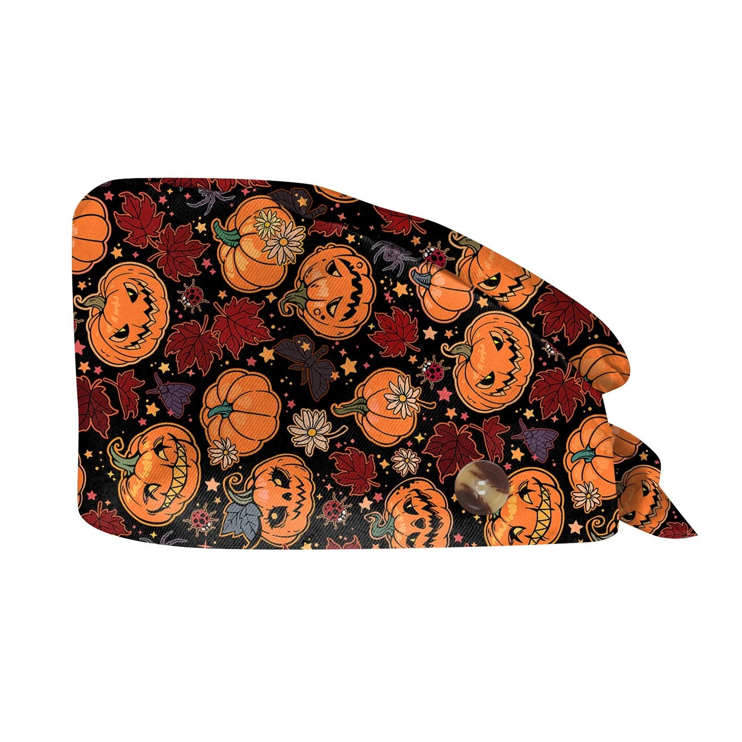 Halloween Scrub Cap Printed Adjustable Cotton Beauty Salon Surgeon Dental Clinic Nursing Hat Women Men Surgical Caps Wholesale