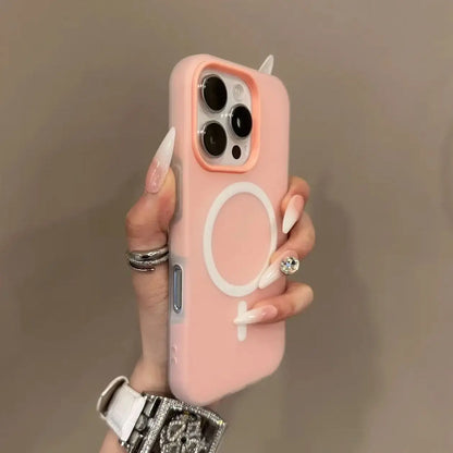 Luxury Candy Magsafe Wireless Charge Matte Phone Case For Samsung Galaxy S25 Plus S24 FE S23 S22 Ultra 5G Magnetic Bumper Cover