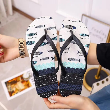 EOFK Women Flip Flops Slippers Summer Outdoor Fashion Bling Women Shoes Slippers Beach Summer Flip Flops Sandalias EVA TPU