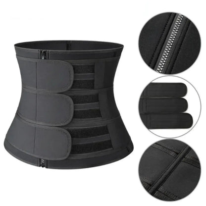 Body Shaper Double Straps Waist Trainer Corset Sauna Sweat Compression Fitness Body Shaper Hot Abdominal Slimming Belt Shapewear