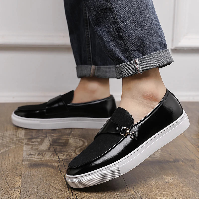 Breathable Leather Casual Shoes Luxury Brand Male Flats Classic Men's Comfortable Loafers Hot Selling Men's Park Walking Shoes