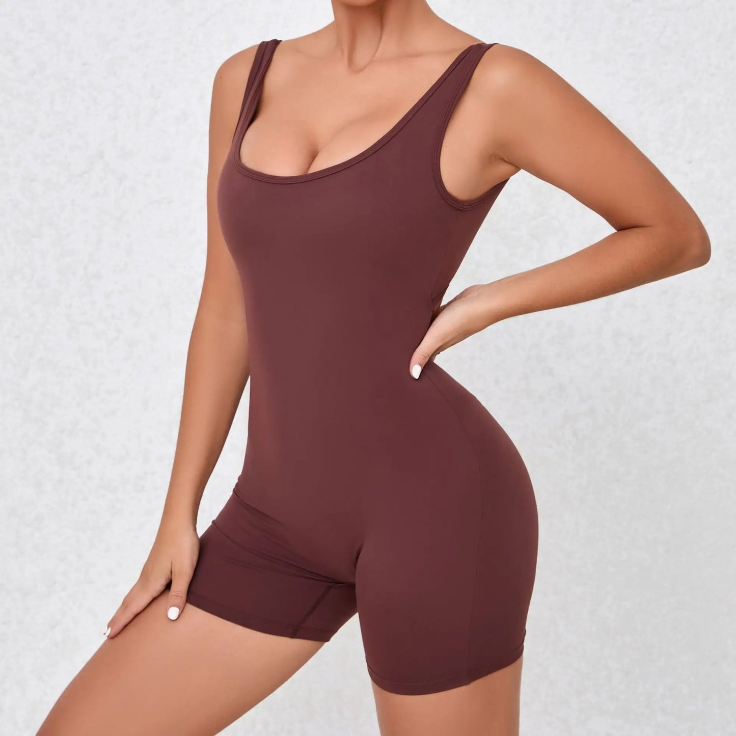 V Back One-Piece Suit Scrunch Sports Jumpsuit Women Gym Rompers Female Quick-Drying Yoga Clothing Fitness Sexy Bodysuits Women