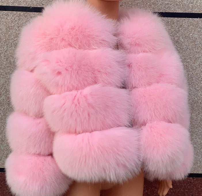 New Real fox fur coat women's winter warm 100% natural fur jacket Short Raccoon fur coat women's  high quality hot sale