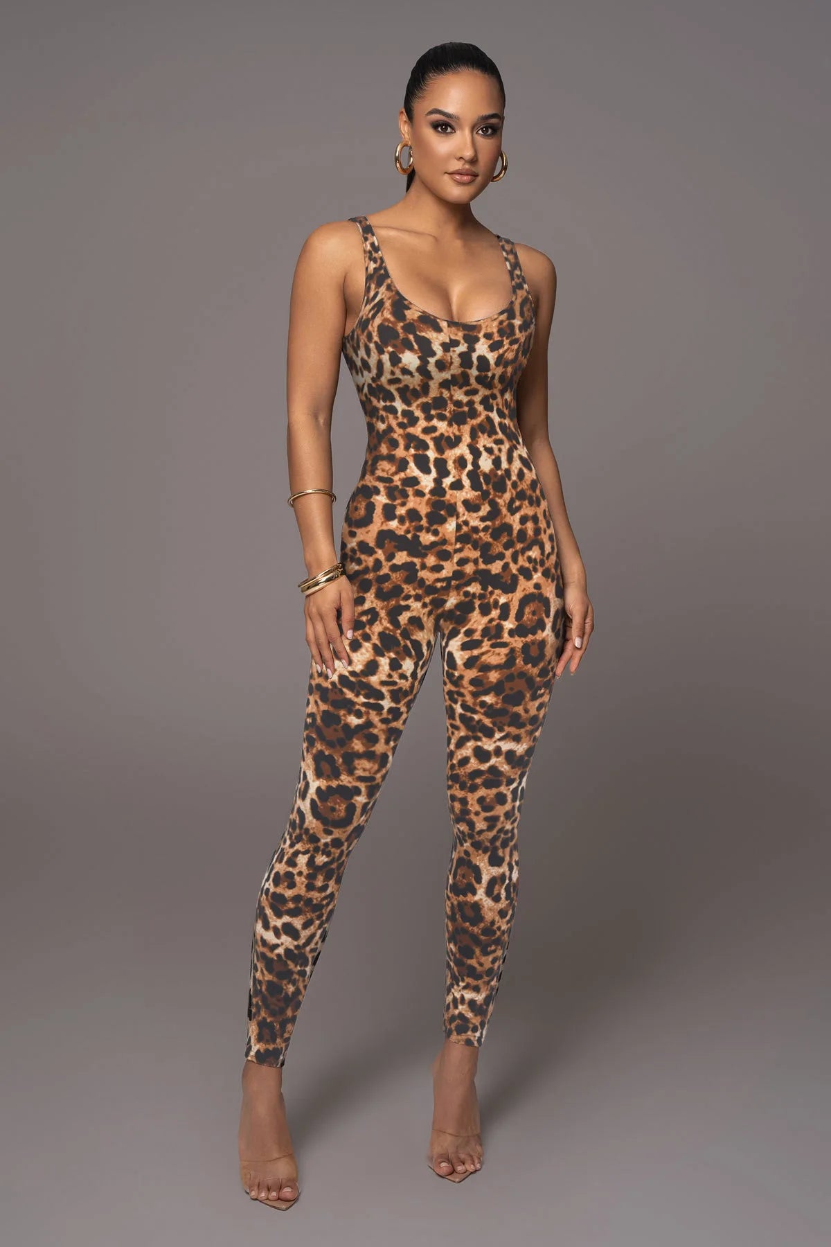 Sexy Sling Sleeveless Backless Snake Print/Leopard Print Jumpsuit for Women Skinny Fashion Nightclub Party Wear Sexy Streetwear