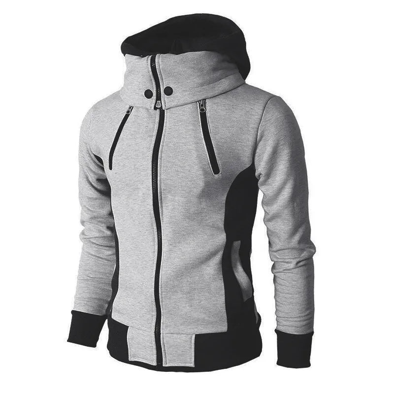 2024 New Autumn Men Sweatshirts Long Sleeve Jacket Hoodie Zipper Closure Jacket Male Hoodies Sweatshirt Slim Fit Male Clothing