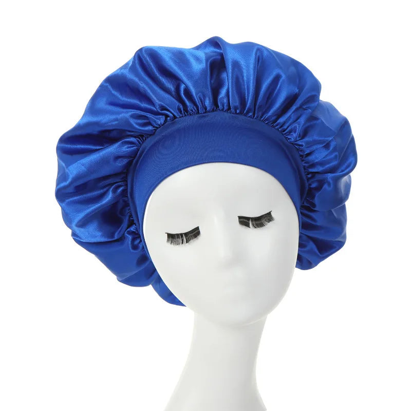 Hair Bonnet For Sleeping Women Wide Brim Sleep Cap Hair Bonnet For Curly Hair Showercap Children Men