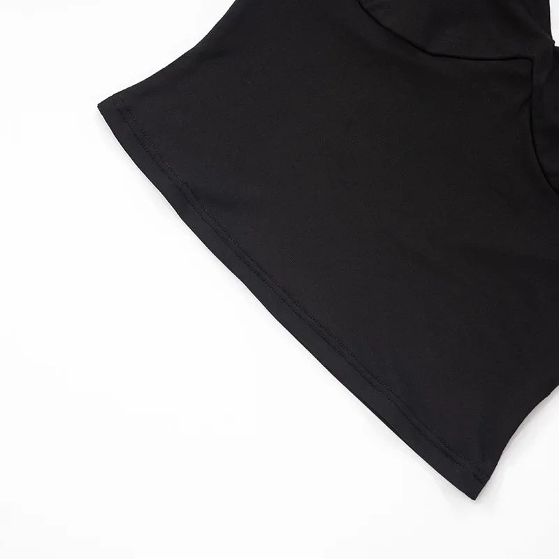 Women Solid Sexy 2 Piece Set Summer Tracksuits Lace Up Halter Backless Tank Crop Tops + Skinny Knee Length Pants Fitness Suits