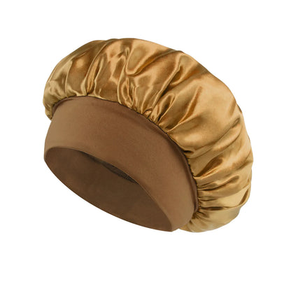 Large Satin Bonnet,Silk Bonnet Hair Wrap for Sleeping, Sleep Cap With Elastic Soft Band, Big Bonnets for Women Hair Care