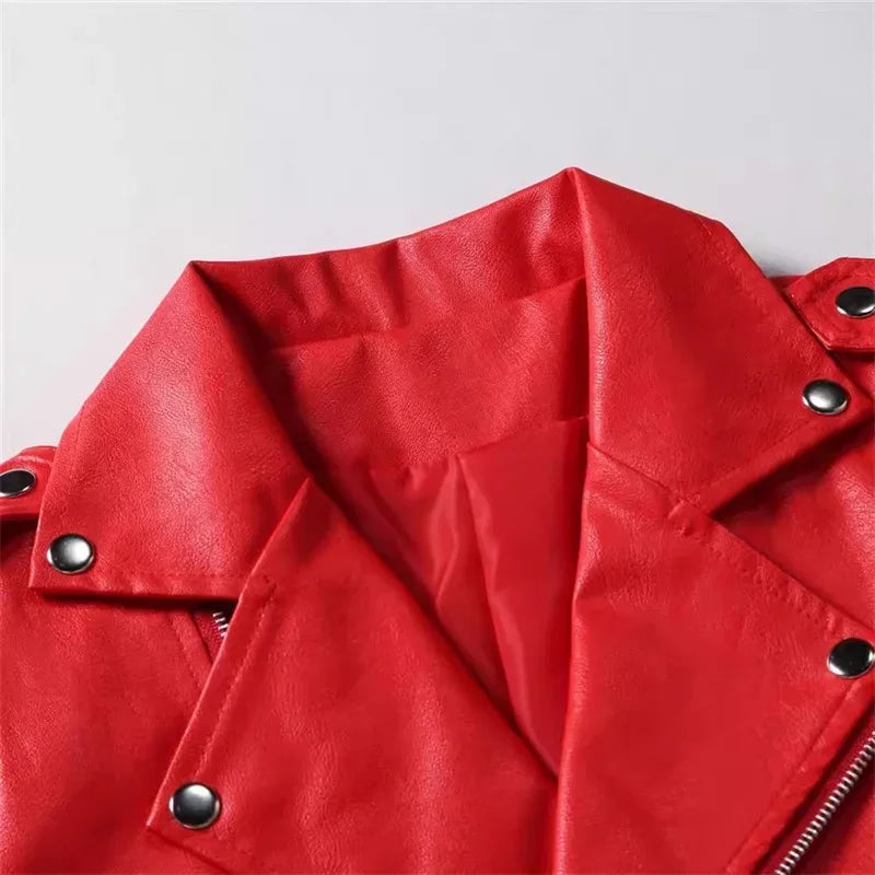 2025 New Men Solid Color Imitation Leather Jacket Red Fashion Homme Oblique Zipper Biker Coats Male Bar KTV Casual Top