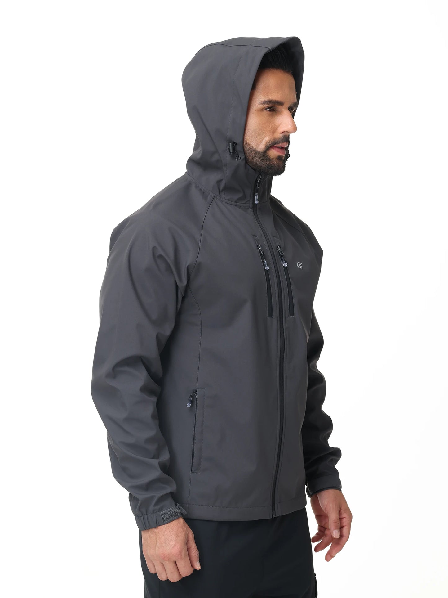 Men's Outdoor Waterproof Windbreak Jacket Lightweight Coat for Camping Hiking Cycling Fishing with Inner Pocket