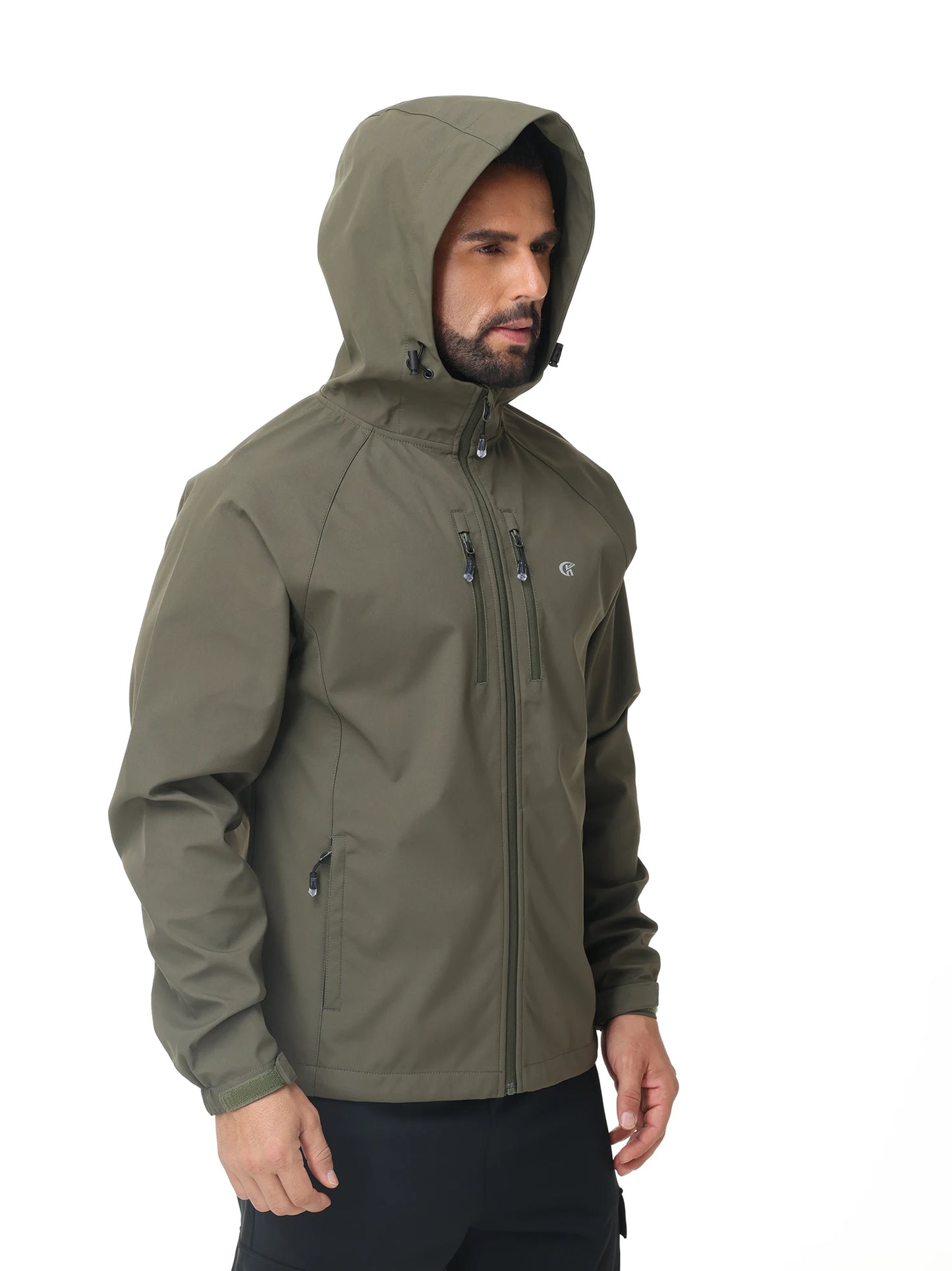 Men's Outdoor Waterproof Windbreak Jacket Lightweight Coat for Camping Hiking Cycling Fishing with Inner Pocket