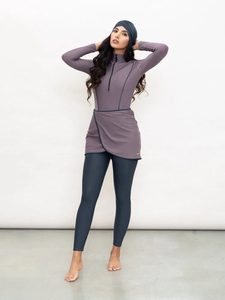 Muslim Modest Swimwear Hijab Swimsuit Women Swimming Suit Cover Ups Burkini Hijabs For Woman Islamic Long Sleeve Bathing Swim