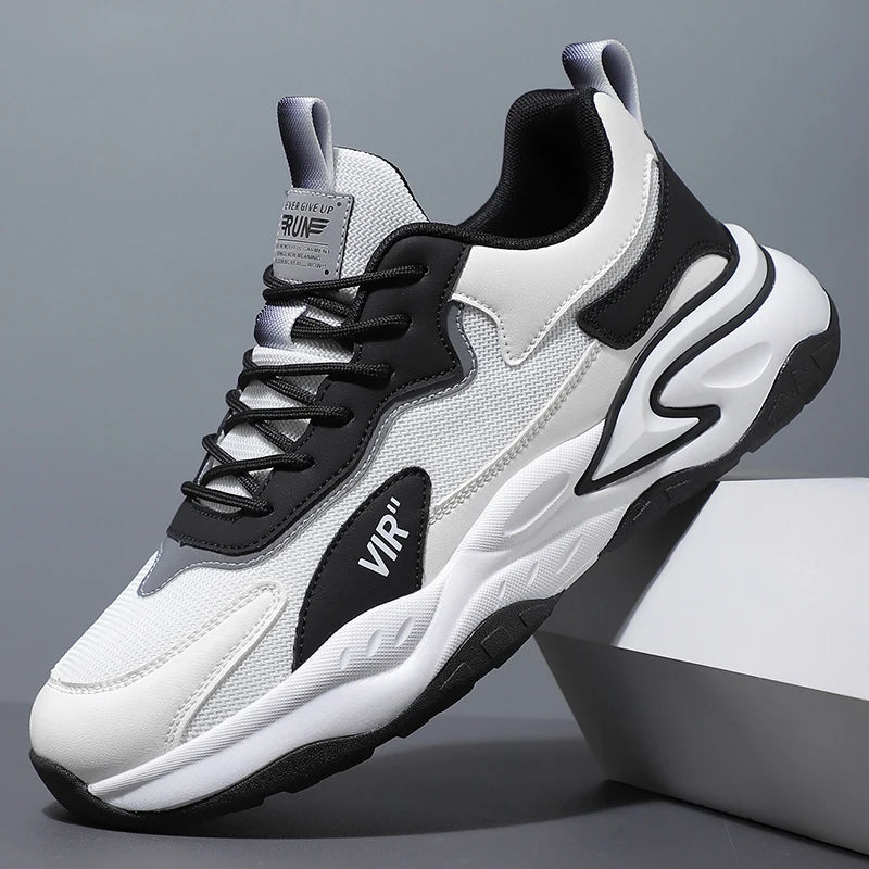 Spring and Summer New Breathable Mesh Casual Men's Running Shoes, Running Casual Sports Shoes, Anti-slip Lace-up Sports Shoes