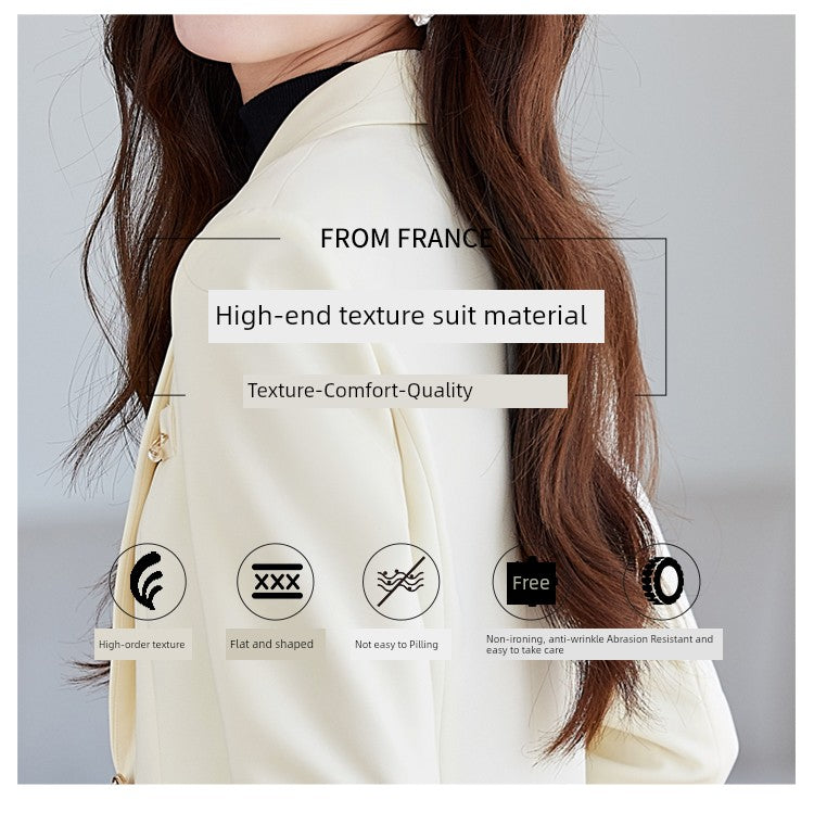 Blue Suit Female Spring & Fall 2025 New Arrival K-style Elegant Casual Suit Jacket Female Fancy Business Wear