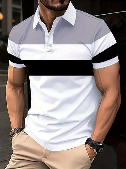 Summer New High-quality Men's Short-sleeved POLO Shirt Cool Breathable Business Casual Sweat POLO Shirt Men's Short-sleeved Tops