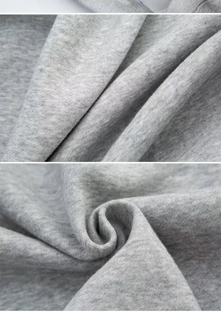 American Style Hoodie Men's Hong Kong Style Spring Autumn New Loose Casual Heavy Grey Jacket Brand None( AE Stock)