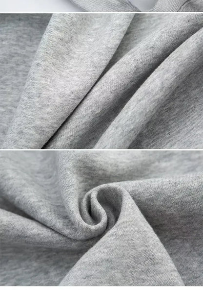 American Style Hoodie Men's Hong Kong Style Spring Autumn New Loose Casual Heavy Grey Jacket Brand None( AE Stock)