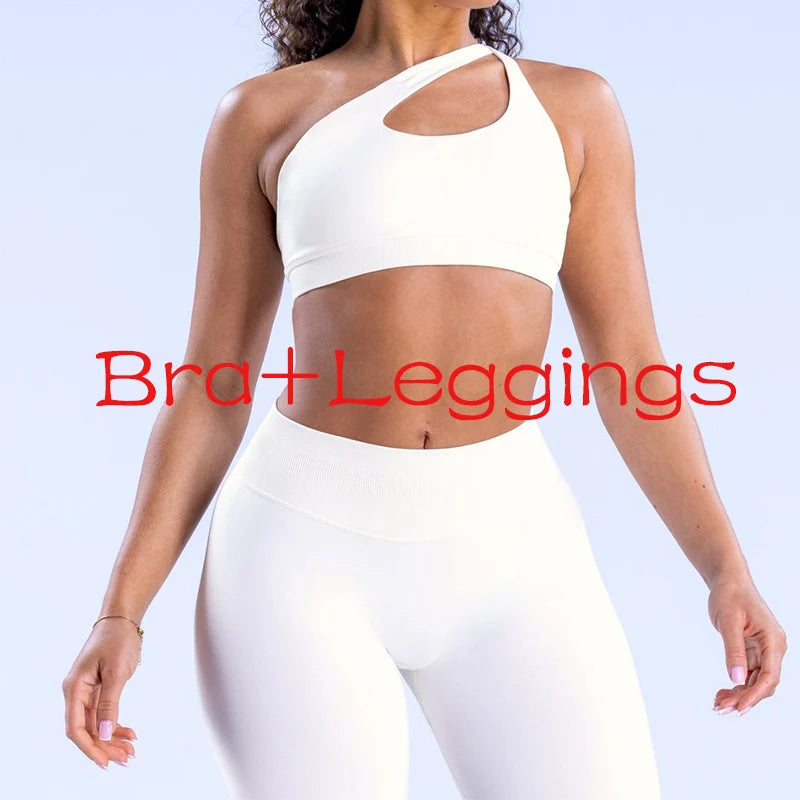 Workout Sports Bra+High Waist Leggings Gym Clothing Seamless Sports Suits Women's tracksuit Fitness Suit Yoga Sets Sportswear