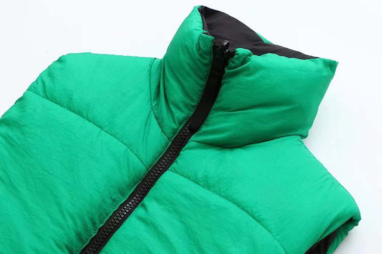 Fall Winter Warm Cropped Vest Jackets for Women Fashion Sleeveless Stand Collar Zip Up Puffer Waistcoat Street Style Outwear